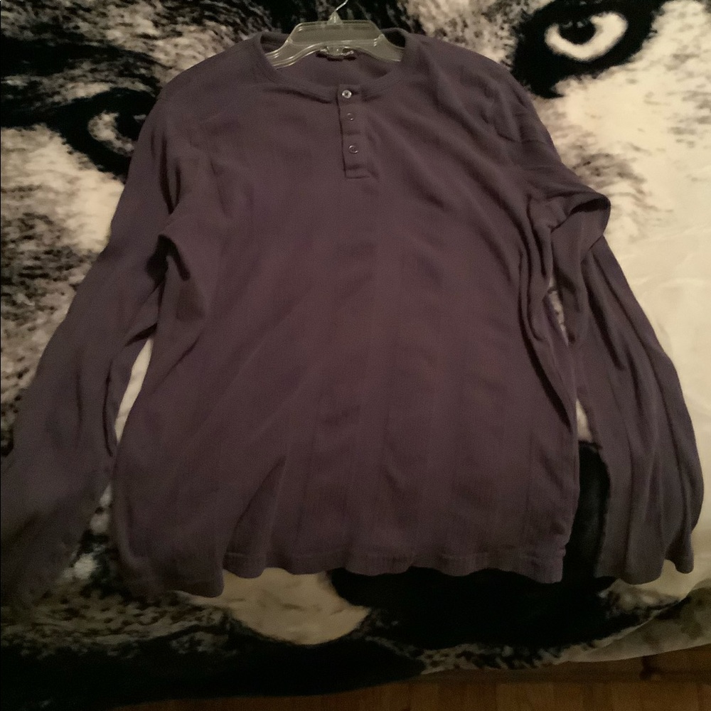 Michael Kors Men Long Sleeve Shirt Eggplant XL